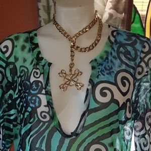 Pink Hope Ribbon Power Pendant necklace